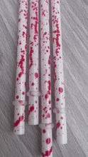 Load and play video in Gallery viewer, 10 Inch Blood Splatter Plastic Reusable Straws