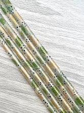 Load image into Gallery viewer, 11 Inch Gold Tropical Plastic Reusable Straws