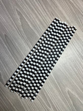 Load image into Gallery viewer, 10 Inch Black and White Stripped Halloween Straws Plastic Reusable Straws