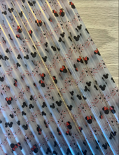 Load image into Gallery viewer, 10 Inch Mouse Black and Red Plastic Reusable Straws