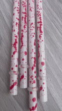 Load and play video in Gallery viewer, 10 Inch Blood Splatter Plastic Reusable Straws
