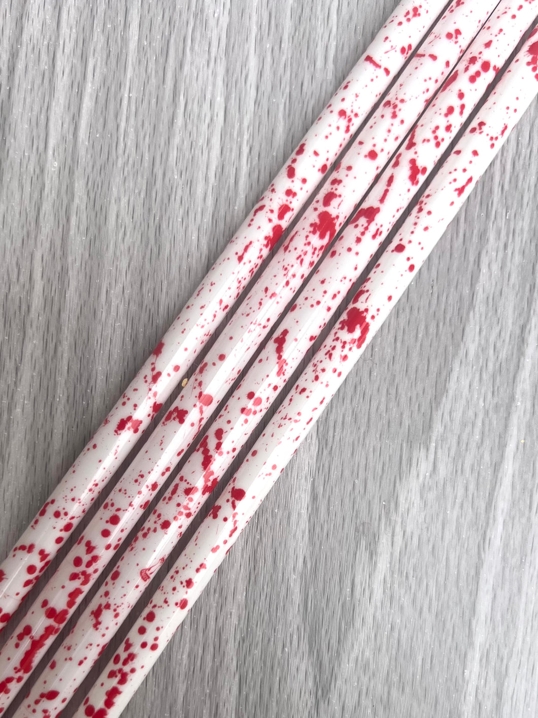 10 Inch Blood Splatter Plastic Reusable Straws