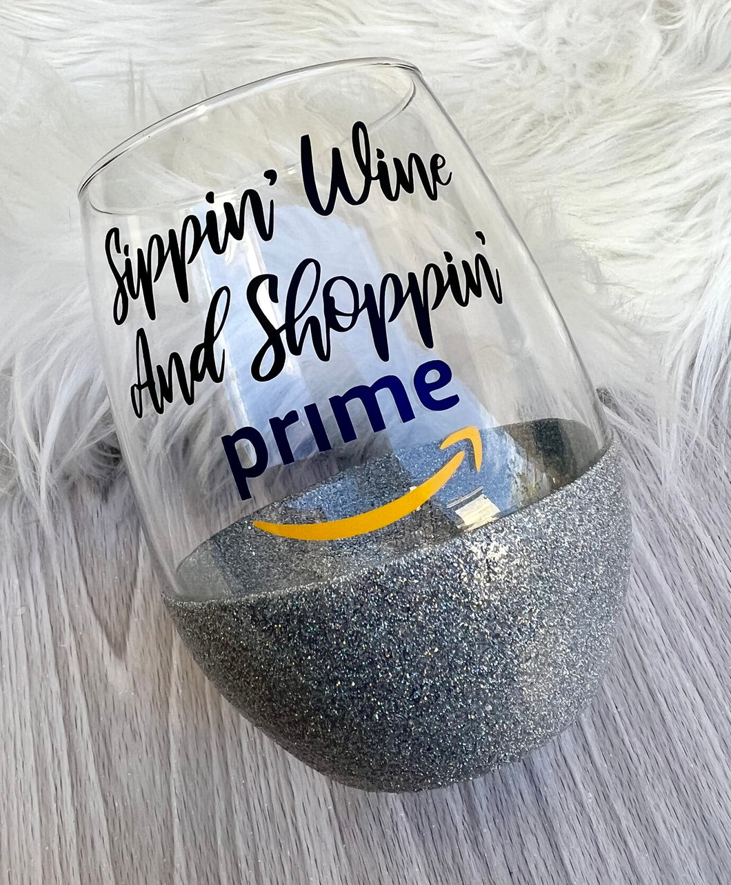 Sip and Shop Wine Glass
